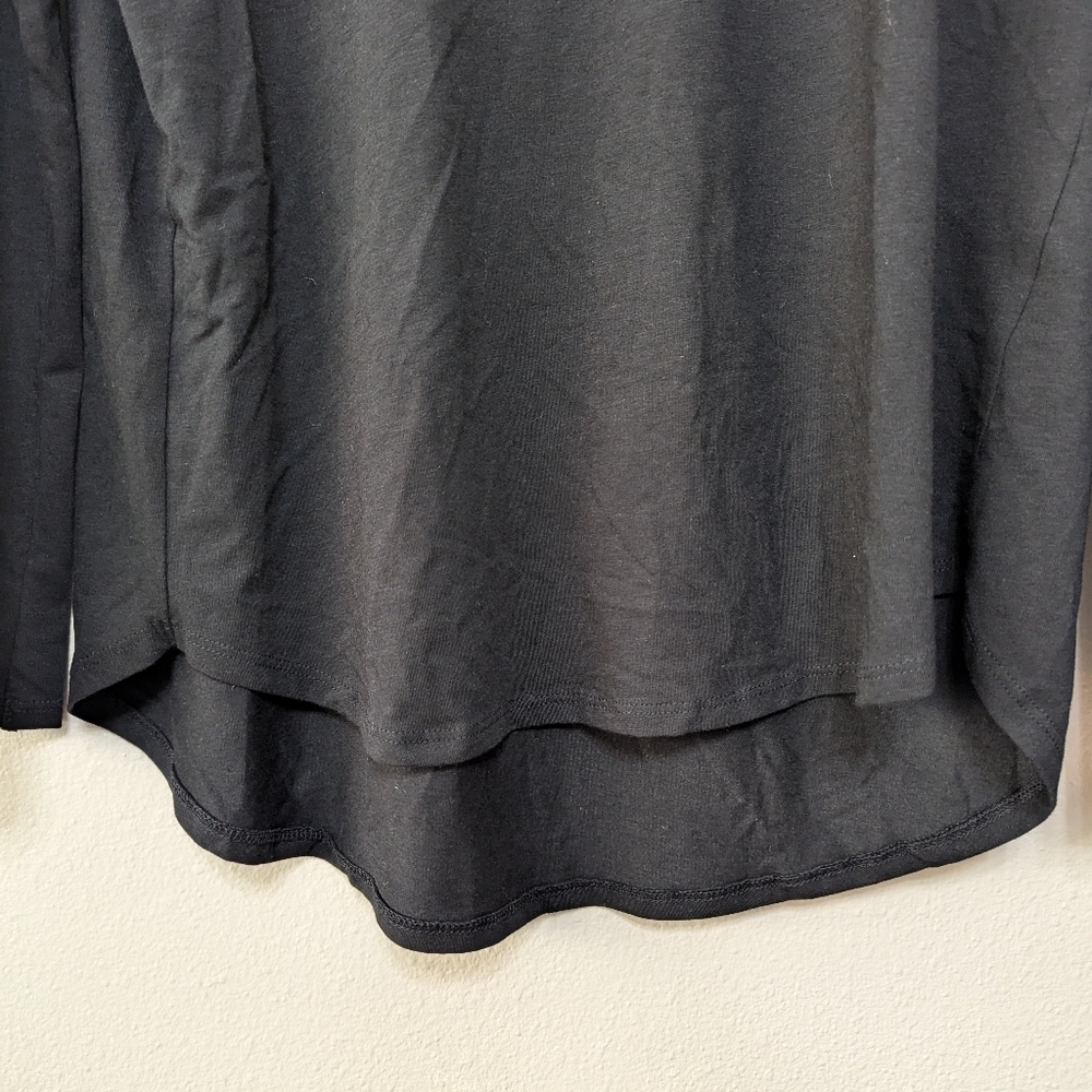AJ Andrea Jovine NWT black long sleeve tshirt size M - Picture 3 of 5